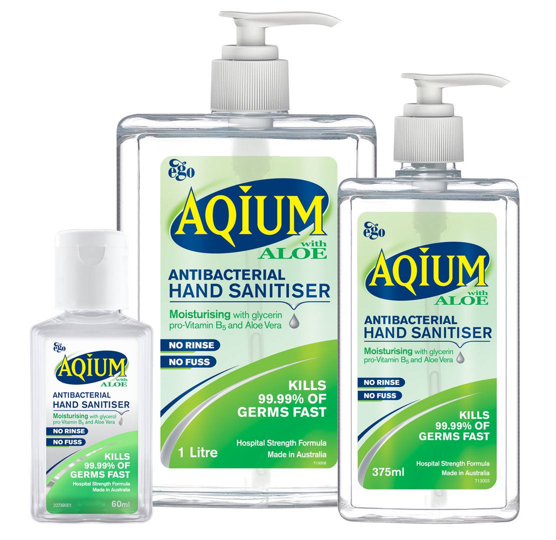 Aqium Antibacterial Hand Sanitiser with Aloe
