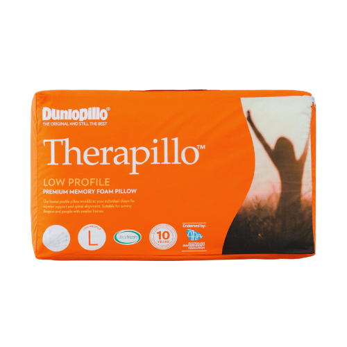 Therapillo Memory Foam Low Profile & Firm Feel Pillow